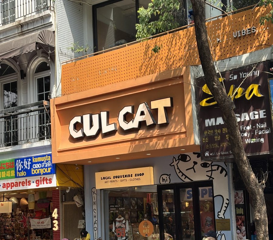 CULCAT（Lý Quốc Sư）の店の外観（ハノイ）